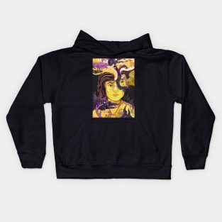 Nonbinary pallete portrait Kids Hoodie